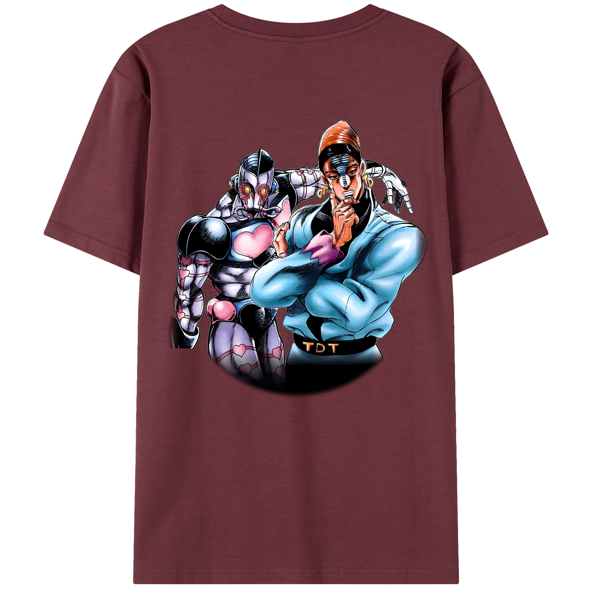 （画像用） ジョジョの奇妙な冒険 ひがしかた じょうすけ JoJo's Bizarre Adventure Higashikata Josuke 綿100％半袖Tシャツ（背面プリント）